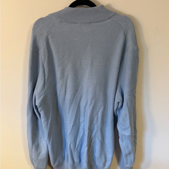 Vineyard Vines Men's Light Blue Quarter-Zip Sweater - Picture 2 of 4